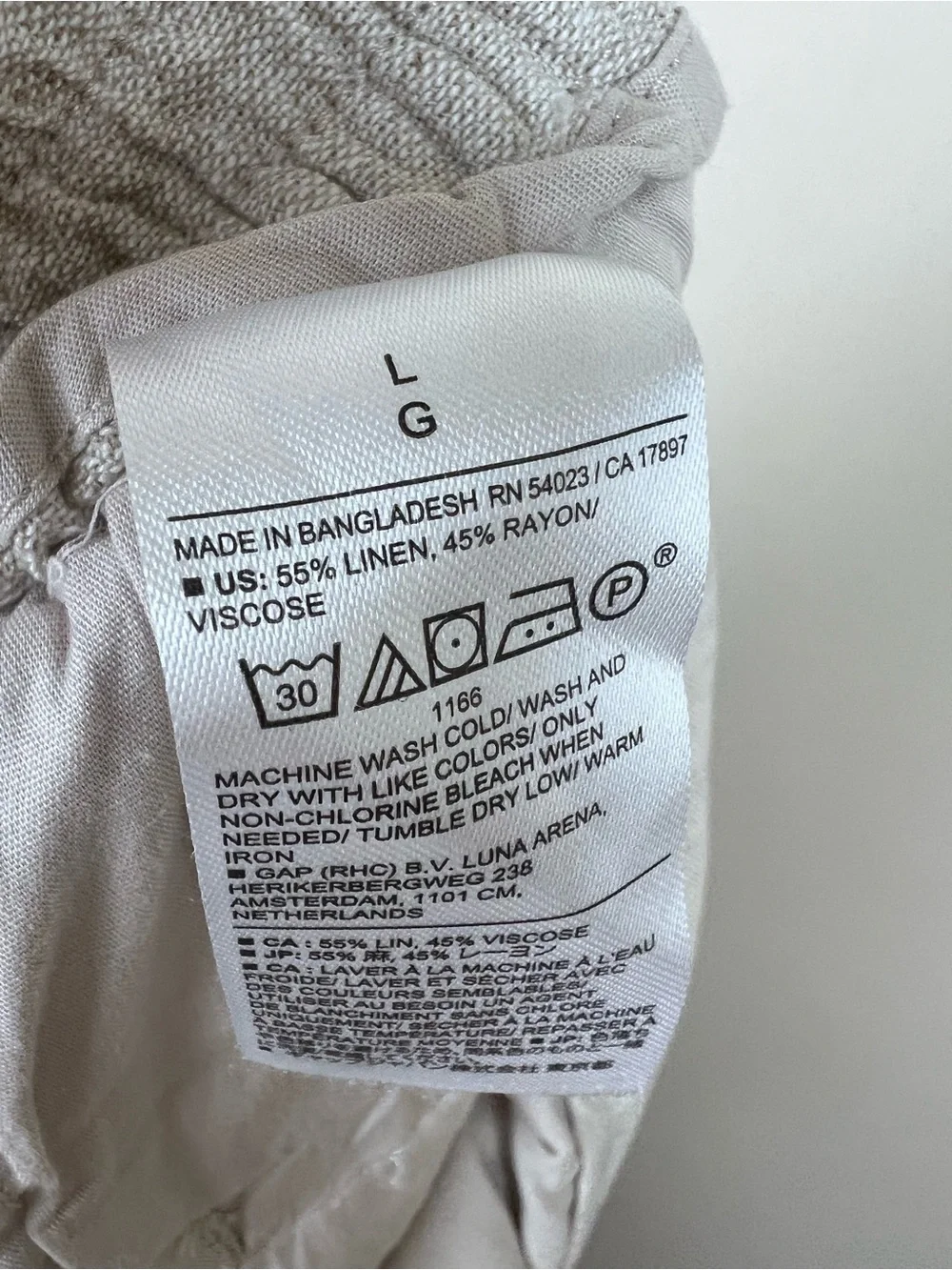 Banana Republic Factory ANYDAY WIDE-LEG HIGH-RISE LINEN-BLEND CROPPED PANT L